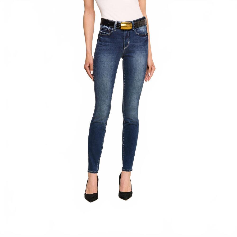 NEW L'AGENCE marguerite high rise skinny jeans in columbia